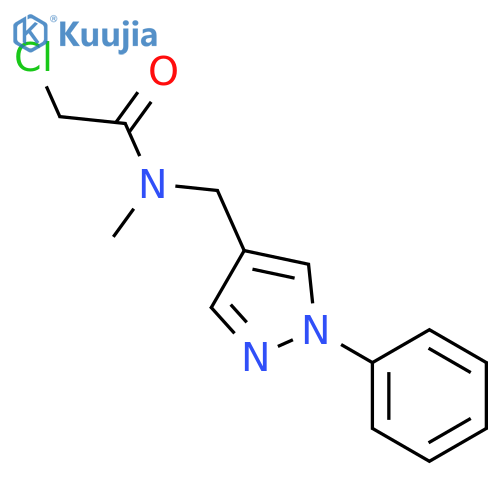 2-chloro-N-methyl-N-[(1-phenyl-1H-pyrazol-4-yl)methyl]acetamide structure