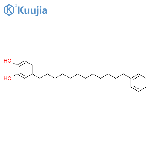 4-(12'-phenyldodecyl)benzene-1,2-diol structure