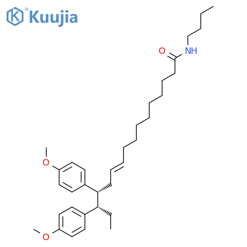10-Hexadecenamide, N-butyl-13,14-bis(4-methoxyphenyl)-, (R*,S*)- structure