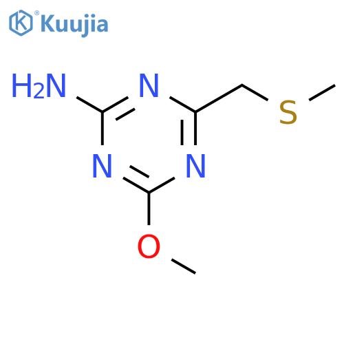 4-methoxy-6-(methylsulfanyl)methyl-1,3,5-triazin-2-amine structure