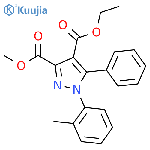 4-ethyl 3-methyl 1-(2-methylphenyl)-5-phenyl-1H-pyrazole-3,4-dicarboxylate structure