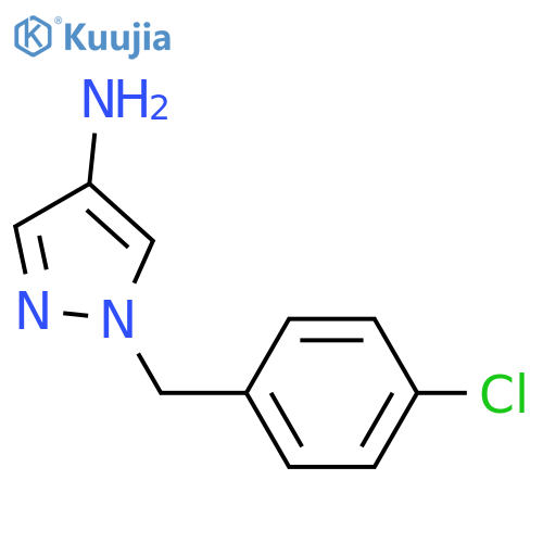 1-(4-chlorophenyl)methyl-1H-pyrazol-4-amine structure