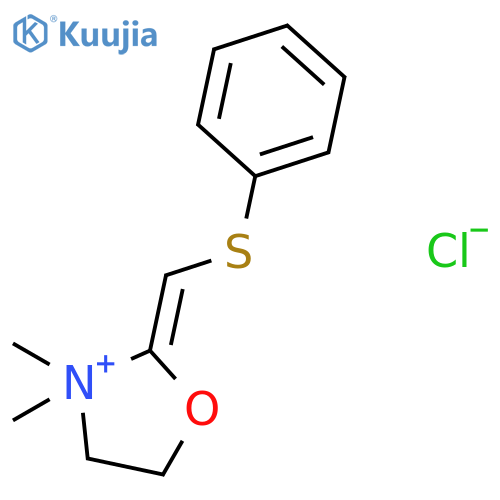 Oxazolidinium, 3,3-dimethyl-2-[(phenylthio)methylene]-, chloride structure