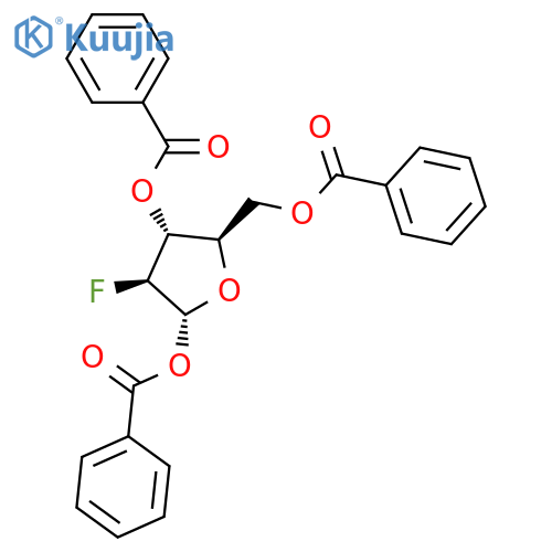 2-Deoxy-2-fluoro-1,3,5-tri-O-benzoyl-D-ribofuranose structure