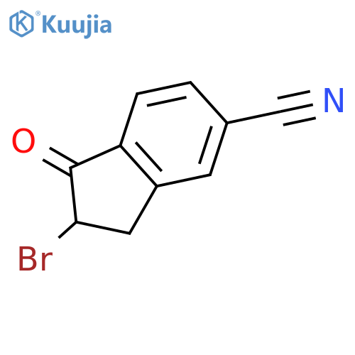 1H-Indene-5-carbonitrile, 2-bromo-2,3-dihydro-1-oxo- structure
