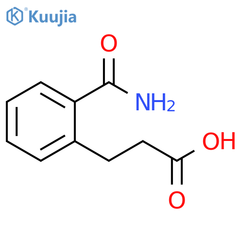 3-(2-carbamoylphenyl)propanoic acid structure