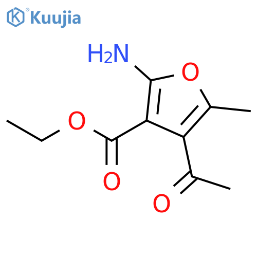 ethyl 4-acetyl-2-amino-5-methylfuran-3-carboxylate structure