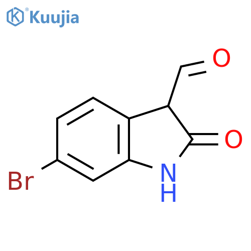 6-bromo-2-oxo-2,3-dihydro-1H-indole-3-carbaldehyde structure
